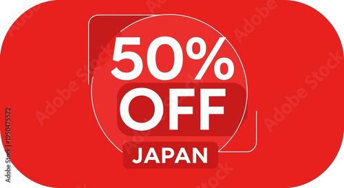 50% Off Japan Sale Banner - Discount Promotion Graphic