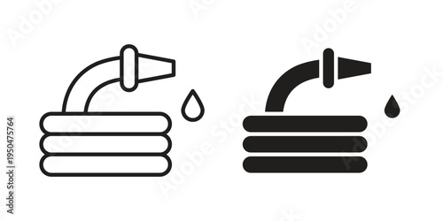Hose icon. Simple linear element illustration. Thin stroke sign can be used for web, mobile and UI.
