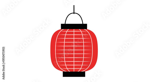 Red Japanese Lantern Hanging Decoration