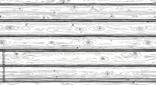 White Wooden Planks Background Texture, Horizontal Wood Grain Pattern