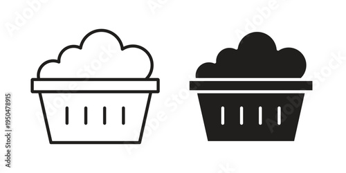 laundry hamper icon. Simple linear element illustration. Thin stroke sign can be used for web, mobile and UI.