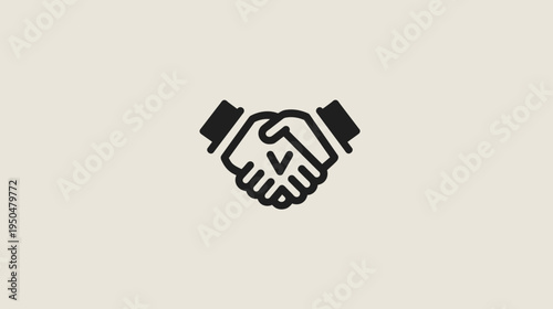 Handshake icon symbol of partnership, agreement, deal, and collaboration. Business success, trust, and greeting concept.