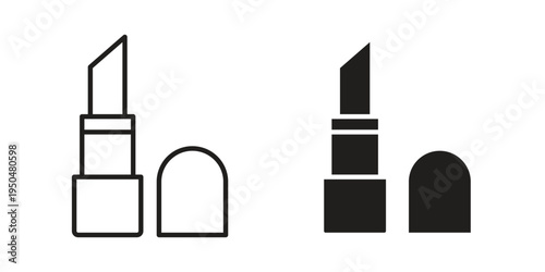 Lipstick icon. Simple linear element illustration. Thin stroke sign can be used for web, mobile and UI.