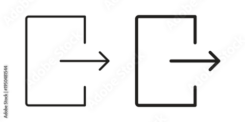Logout icon. Simple linear element illustration. Thin stroke sign can be used for web, mobile and UI.