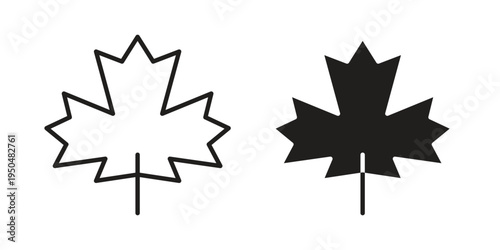 Maple leaf icon. Simple linear element illustration. Thin stroke sign can be used for web, mobile and UI.