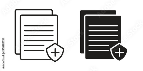 Medical insurance icon. Simple linear element illustration. Thin stroke sign can be used for web, mobile and UI.