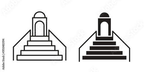 Minbar icon. Simple linear element illustration. Thin stroke sign can be used for web, mobile and UI.