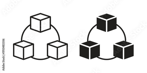 Modules icon. Simple linear element illustration. Thin stroke sign can be used for web, mobile and UI.