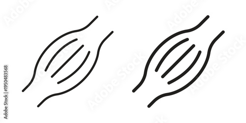 Muscle fiber icon. Simple linear element illustration. Thin stroke sign can be used for web, mobile and UI.