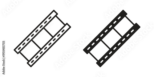 Negative film icon. Simple linear element illustration. Thin stroke sign can be used for web, mobile and UI.