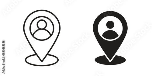 Placement icon. Simple linear element illustration. Thin stroke sign can be used for web, mobile and UI.