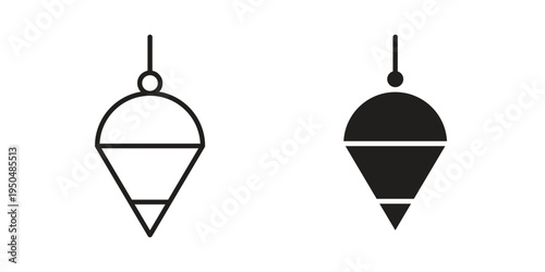 Plumb bob icon. Simple linear element illustration. Thin stroke sign can be used for web, mobile and UI.