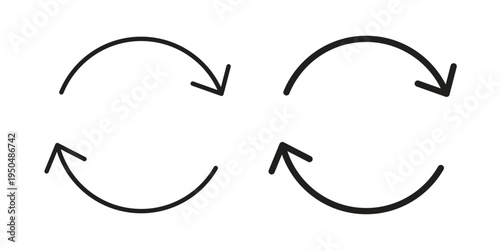 repeat icon. Simple linear element illustration. Thin stroke sign can be used for web, mobile and UI.