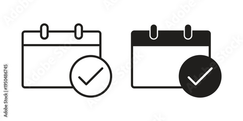 Reservation icon. Simple linear element illustration. Thin stroke sign can be used for web, mobile and UI.