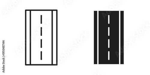 Road icon. Simple linear element illustration. Thin stroke sign can be used for web, mobile and UI.