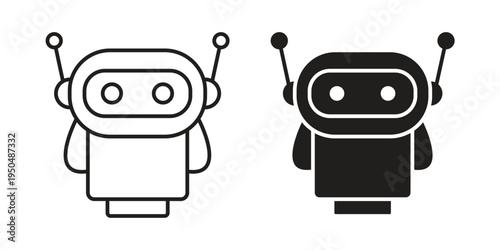 Robo icon. Simple linear element illustration. Thin stroke sign can be used for web, mobile and UI.