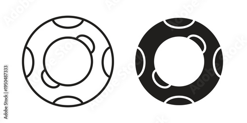 Rubber ring icon. Simple linear element illustration. Thin stroke sign can be used for web, mobile and UI.