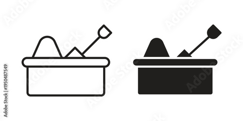 Sandbox icon. Simple linear element illustration. Thin stroke sign can be used for web, mobile and UI.