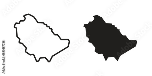 Saudi arabia icon. Simple linear element illustration. Thin stroke sign can be used for web, mobile and UI.