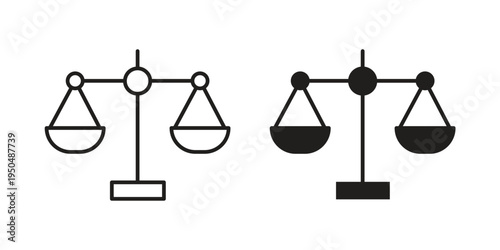 Scale icon. Simple linear element illustration. Thin stroke sign can be used for web, mobile and UI.