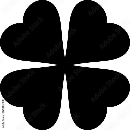 four leaf clover shamrock icon isolated