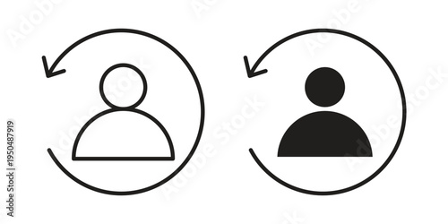 Scrum master icon. Simple linear element illustration. Thin stroke sign can be used for web, mobile and UI.