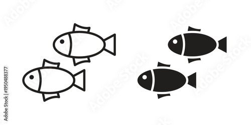 Shoal icon. Simple linear element illustration. Thin stroke sign can be used for web, mobile and UI.