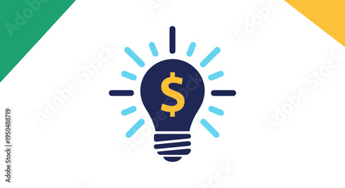 Light Bulb with Dollar Sign Inside.
