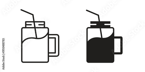 Smoothies icon. Simple linear element illustration. Thin stroke sign can be used for web, mobile and UI.