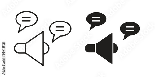 Social campaign icon. Simple linear element illustration. Thin stroke sign can be used for web, mobile and UI.