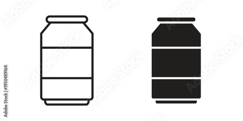 Soda can icon. Simple linear element illustration. Thin stroke sign can be used for web, mobile and UI.