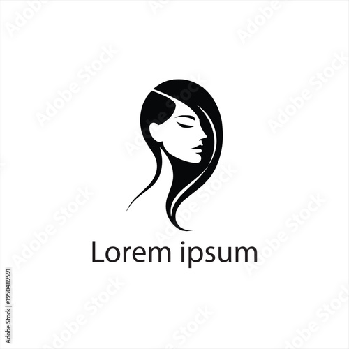 Minimalist Women Haircut Logo