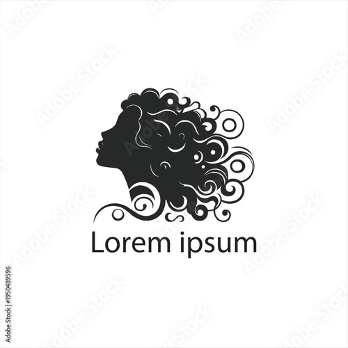 Minimalist Women Haircut Logo