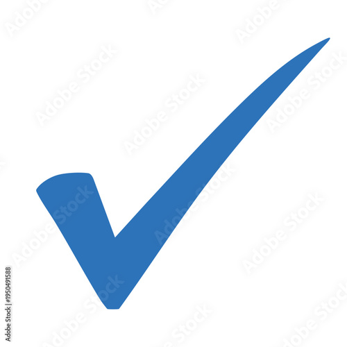 Blue checkmark symbol, commonly used for indicating confirmation or approval