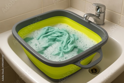 Handy for washing clothes in sinks or laundromats during your tr