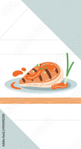 Grilled Chicken Breast with Sauce