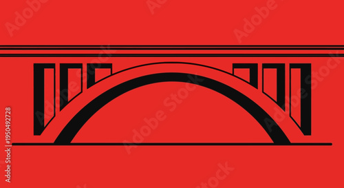 Minimalist Bridge Arch Graphic Design