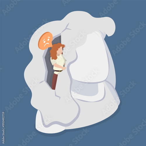 3D Isometric Flat Vector Illustration of Personality Disorder, Mental Health Problem