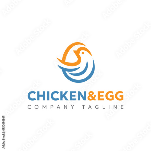 Chicken with egg incorporated logo
