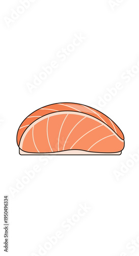 Salmon Slice Illustration