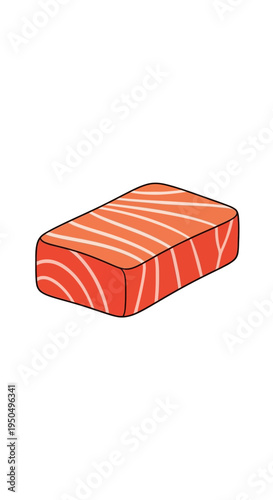 Salmon slice, raw food, healthy eating