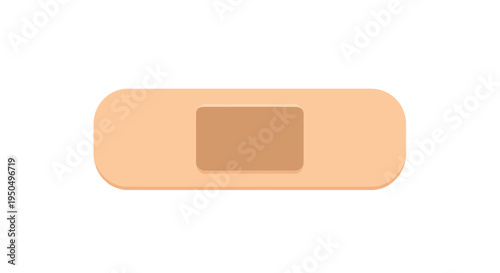 Adhesive bandage illustration on white background for health and medical concepts