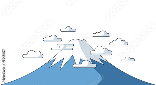 Mount Fuji Snow Clouds Japan Travel Iconic Landmark