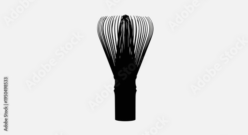Black Whisk Abstract Design