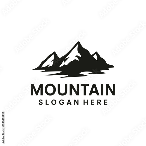 Mountain icon Logo Template Vector illustration design. logo suitable for travel, adventure, wilderness, and brand company