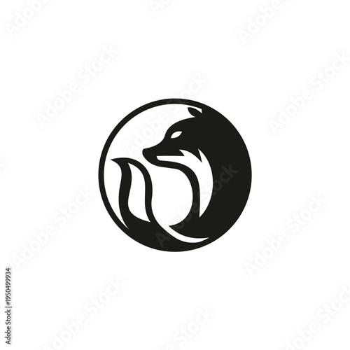fox logo design template illustration vector