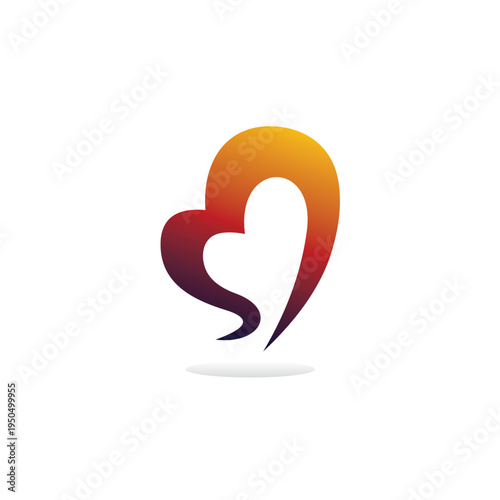 heart logo design vector illustration