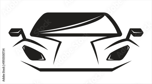 Minimalist vector illustration of a modern luxury sports car Vector