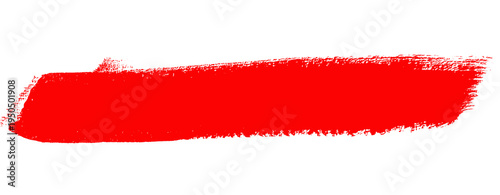 Fotografía Bold red paint brush stroke banner png isolated on transparent background, drama