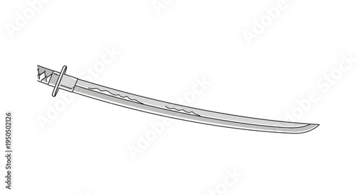 Japanese Katana Sword, Samurai Weapon, Traditional Blade, Sharp Edge, Warrior Equipment